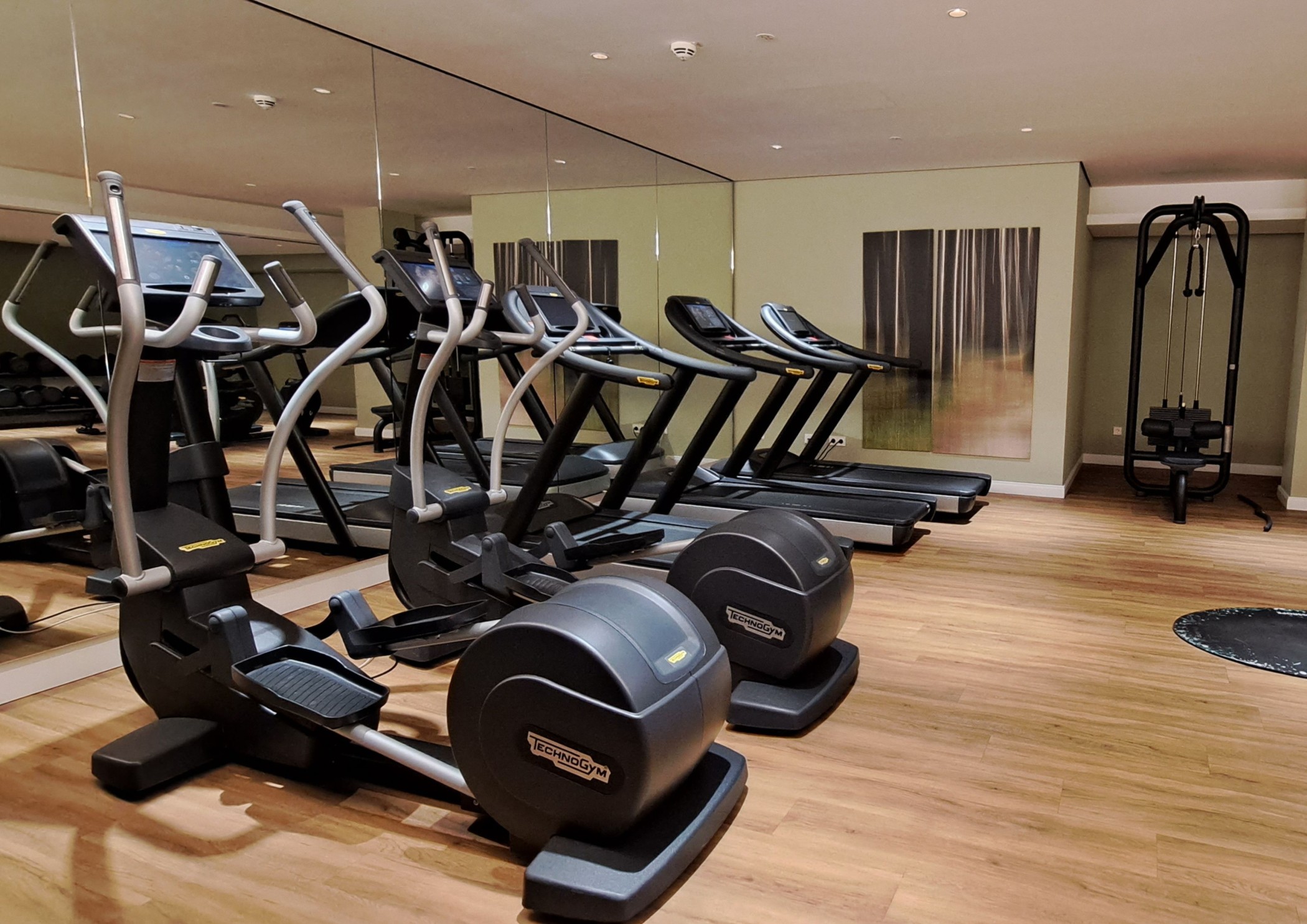 Gym und Fitnessbereich mit Techno Gym Geräten im Andreas Quartier in Düsseldorf