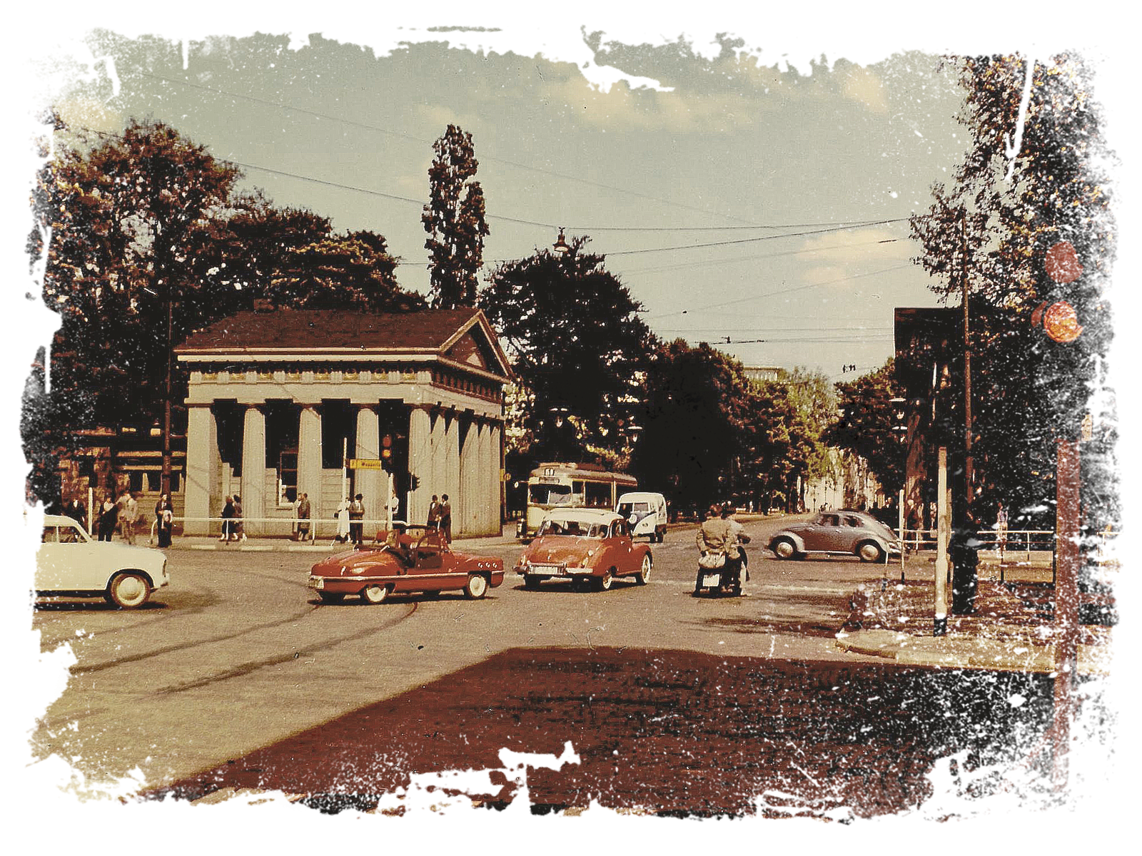 Historisches Bild vom Ratinger Tor in der Nähe vom Andreas Quartier in Düsseldorf