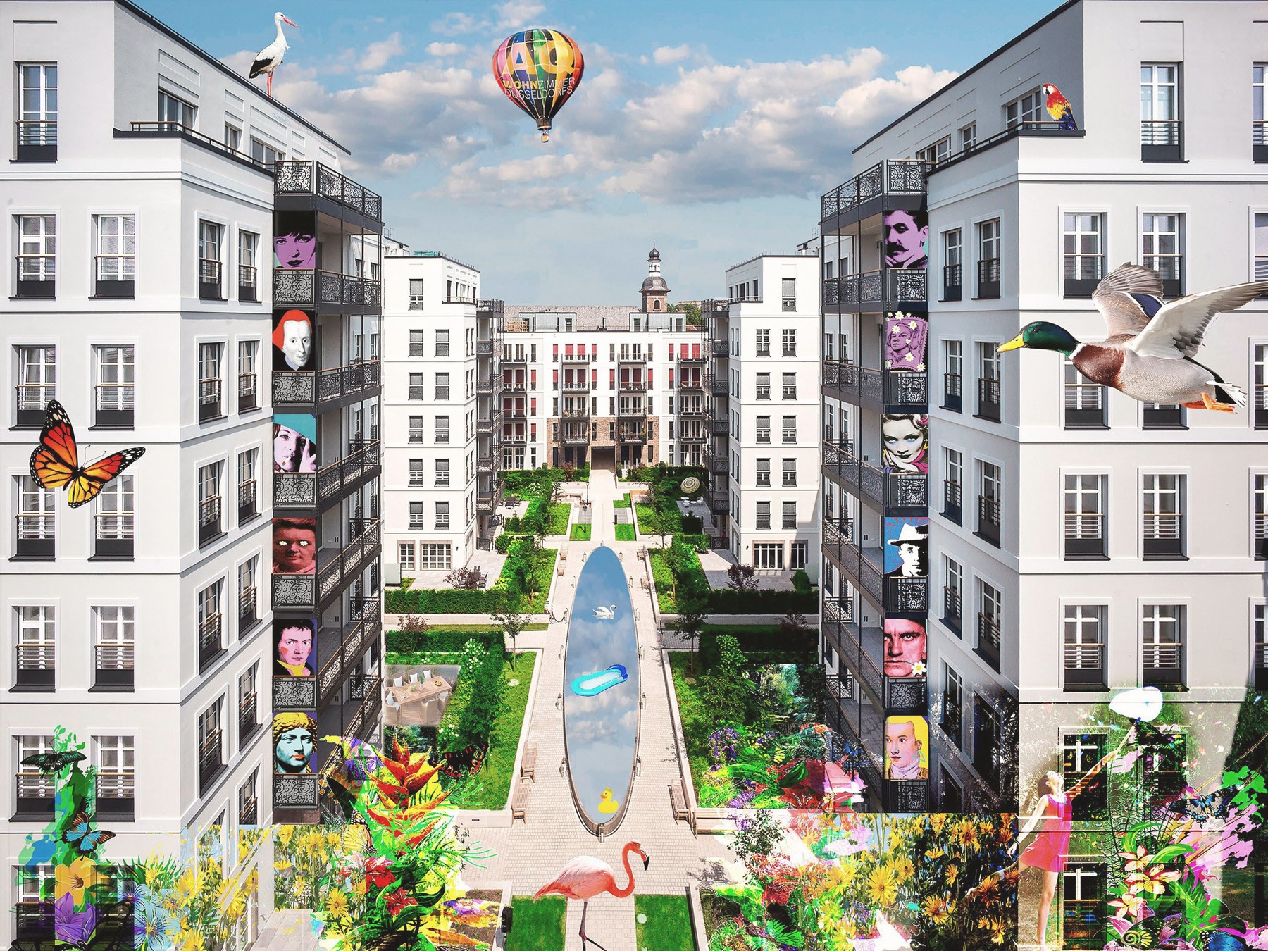 Andreasgarten von HA Schult gemalt