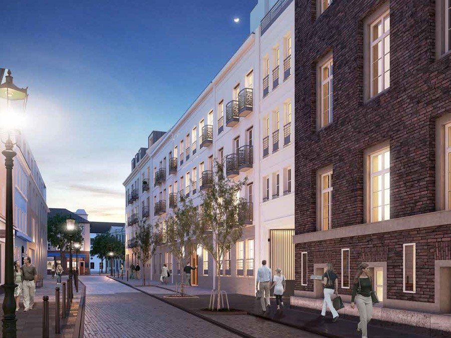 Visualisierung vom Andreas Quartier an der Liefergasse in Düsseldorf