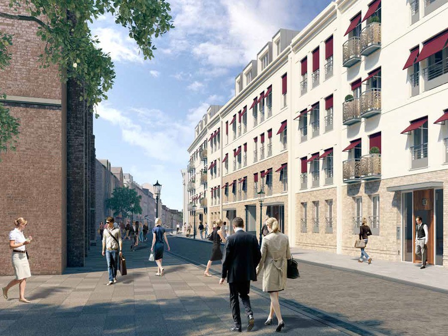 Visualisierung der Ratinger Strasse am Andreas Quartier in Düsseldorf