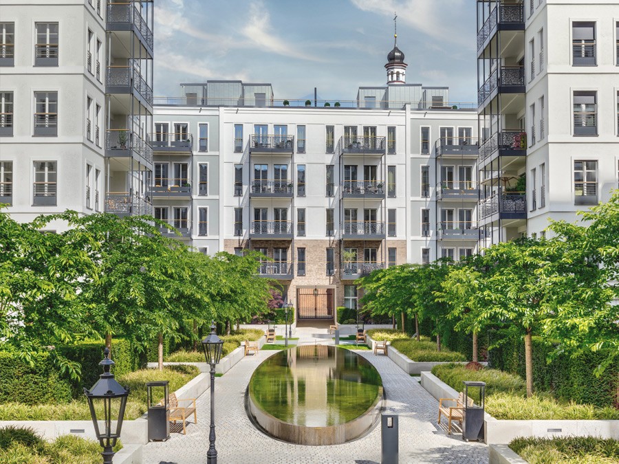 Visualisierung des Andreas Garten im Andreas Quartier in Düsseldorf