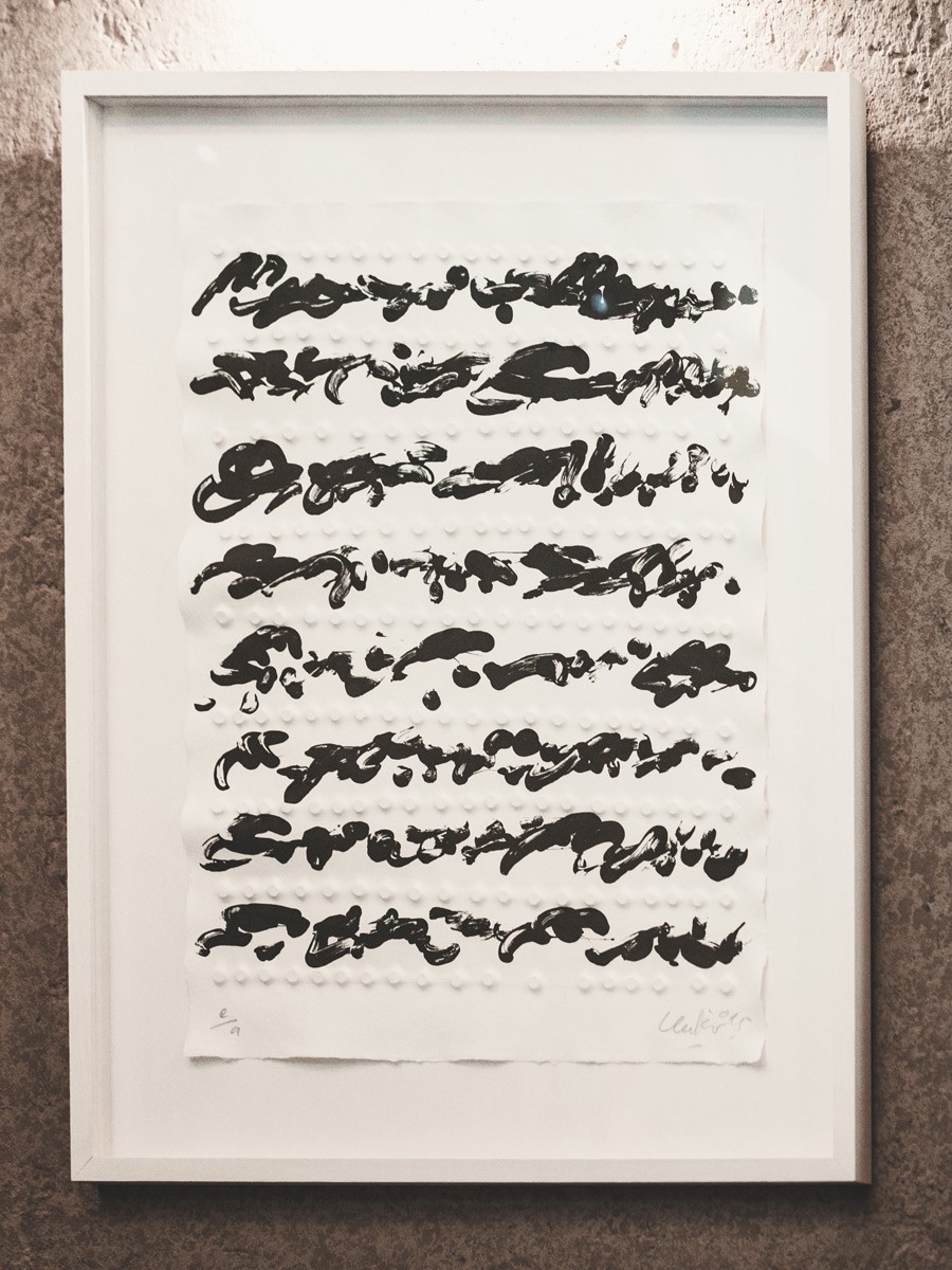 Guenther Uecker Kunstwerk im Andreas Quartier in Düsseldorf