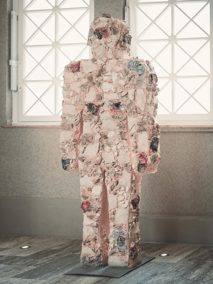 HA Schult Kunstwerk im Andreas Quartier in Düsseldorf