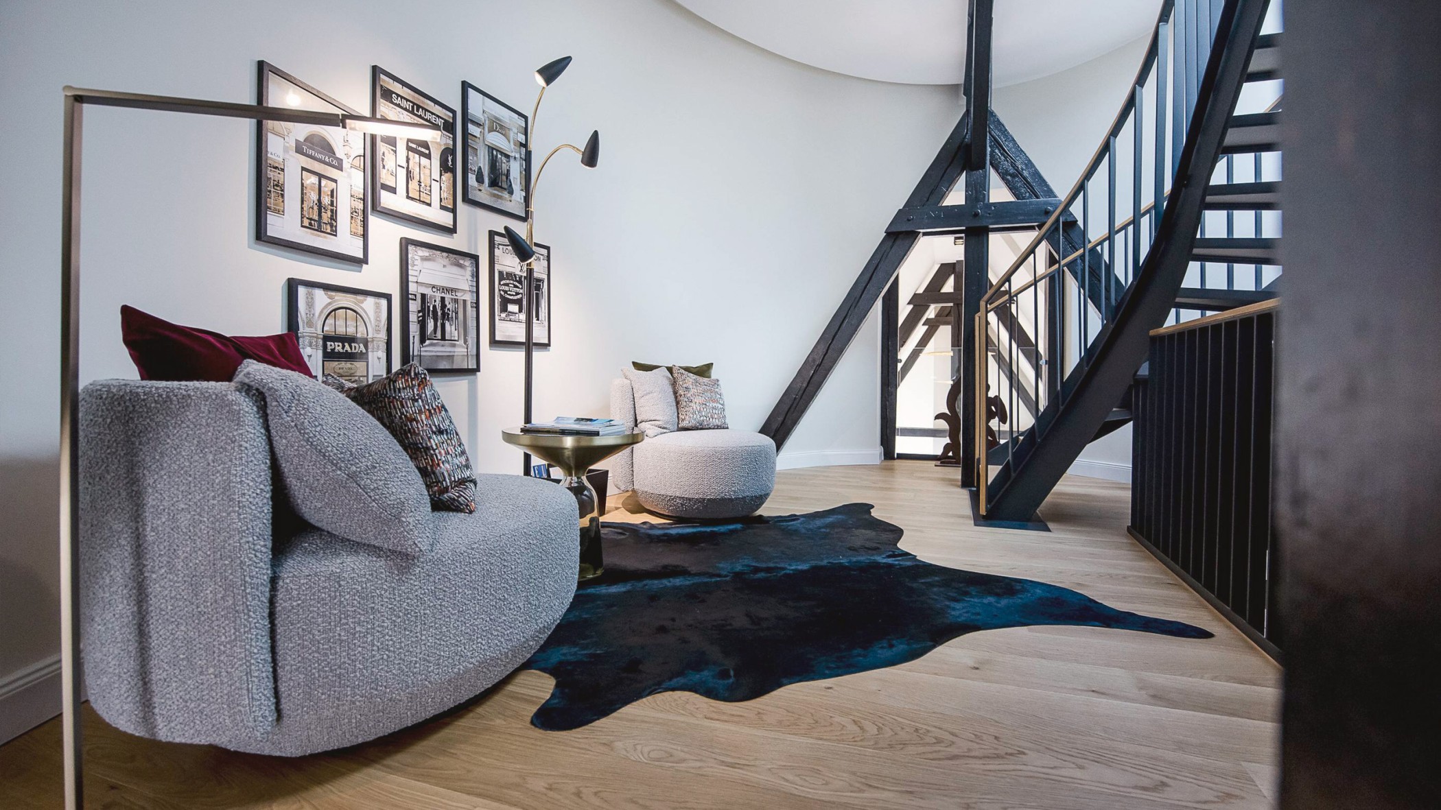 Wohnbereich einer Unique Residence im Andreas Quartier in Düsseldorf