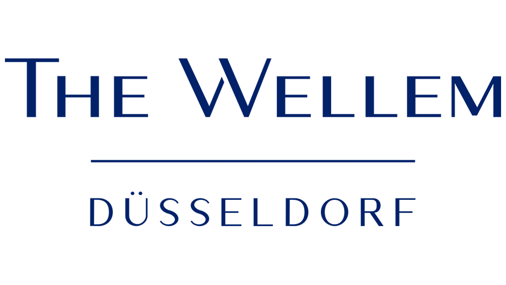 The Wellem Hotel Logo in blau